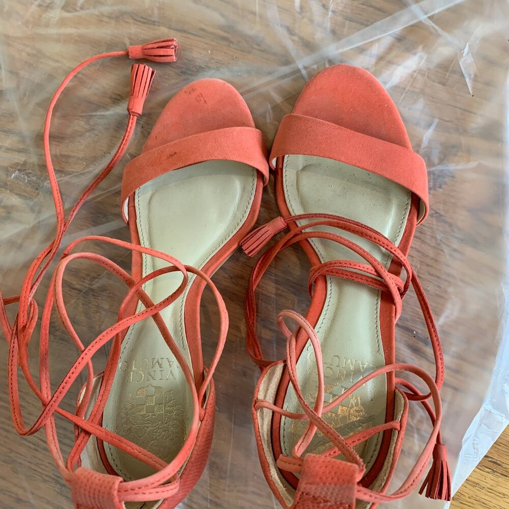 Vince Camuto Salmon Pink Strappy Heels Size 5